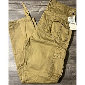 Matchstick Khaki Casual 8 Pocket Drawstring Cargo Pants Size 38x33 New With Tags